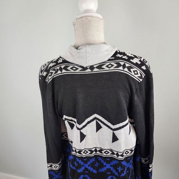 Flying Tomato Women's Aztec Print Long Sleeve Open Cardigan Size Small - Picture 4 of 10